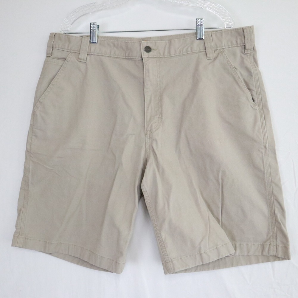 Carhartt Shorts Mens 40 Relaxed Fit Rugged Flex‎ Rigby Stretch Work Tan Khaki